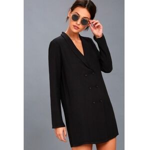 Amuse Society Blazin Black Long Sleeve Dress Size Small